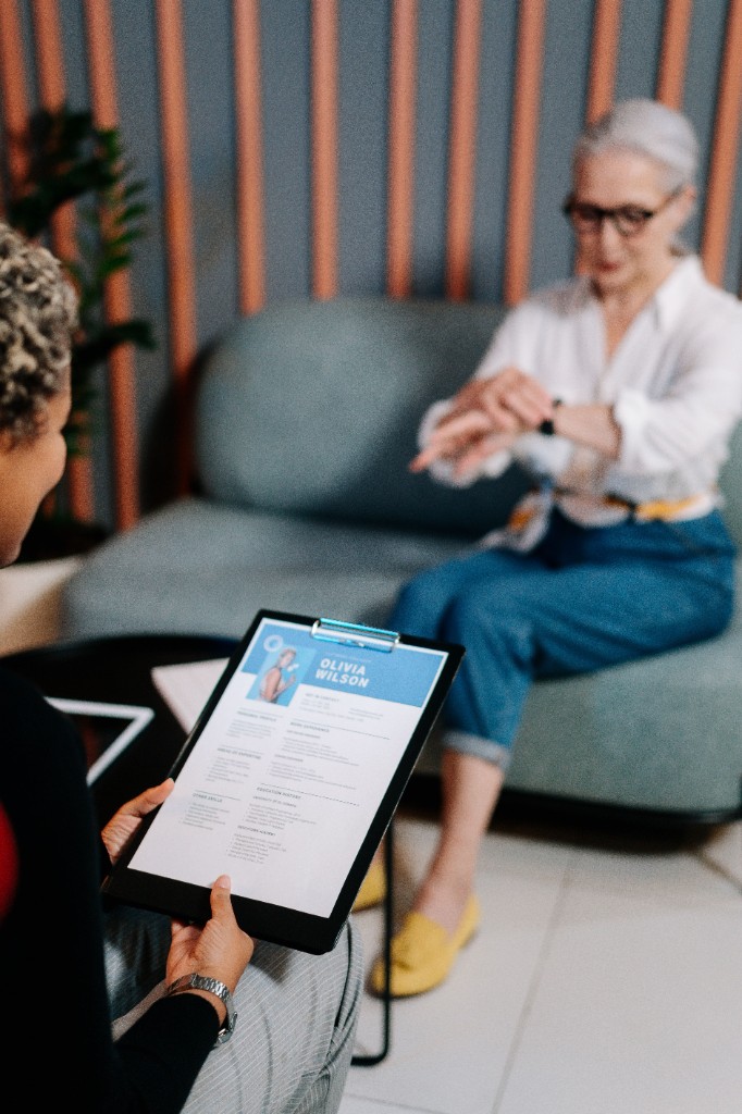 Recruiter reviewing a candidate profile during hiring